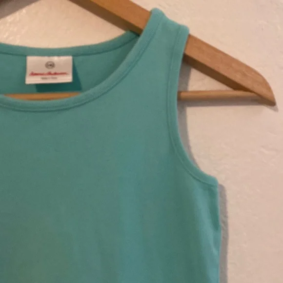 Hanna Andersson Cotton Blue Turquoise Tiered Ruffle Tank Dress Size US Size 10 - Picture 2 of 8